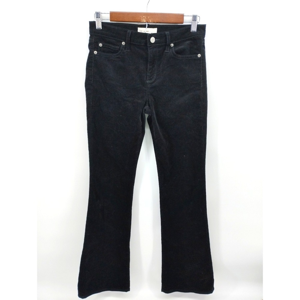 Gap Jeans‎ Womens 27 Black Stretch Corduroy Perfect Boot Cut Mid Rise Preppy